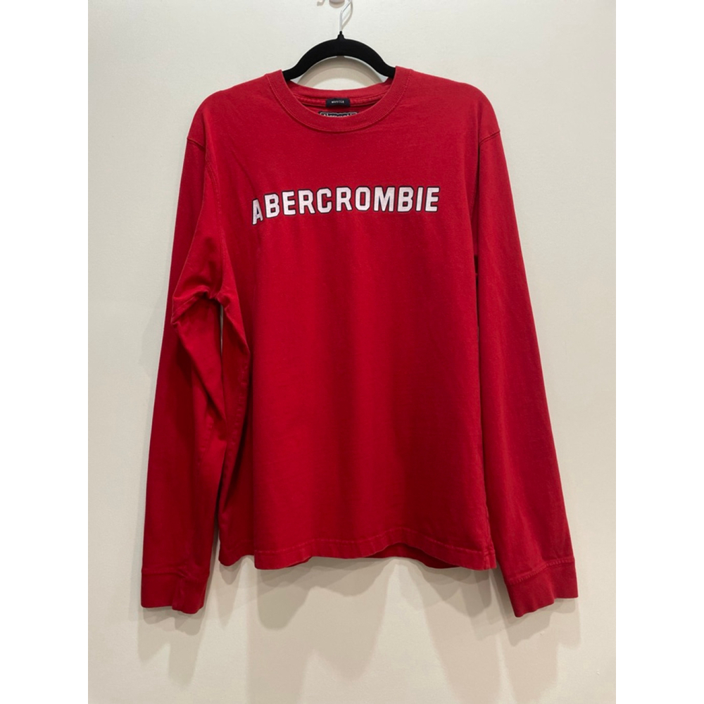 Abercrombie & Fitch Spell out Muscle Long Sleeve T-Shirt Men XL Y2K Skater Prep